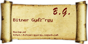 Bitner György névjegykártya