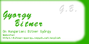 gyorgy bitner business card