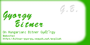 gyorgy bitner business card